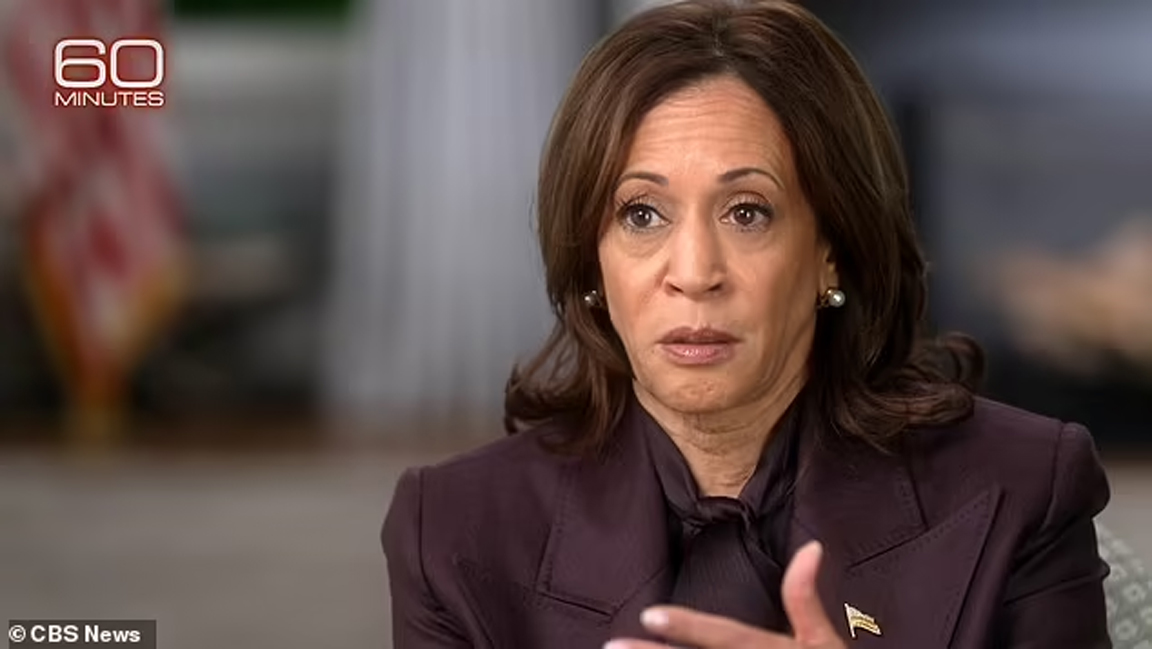 Harris undergoes a ’60 Minutes’ grilling as Trump sits it out