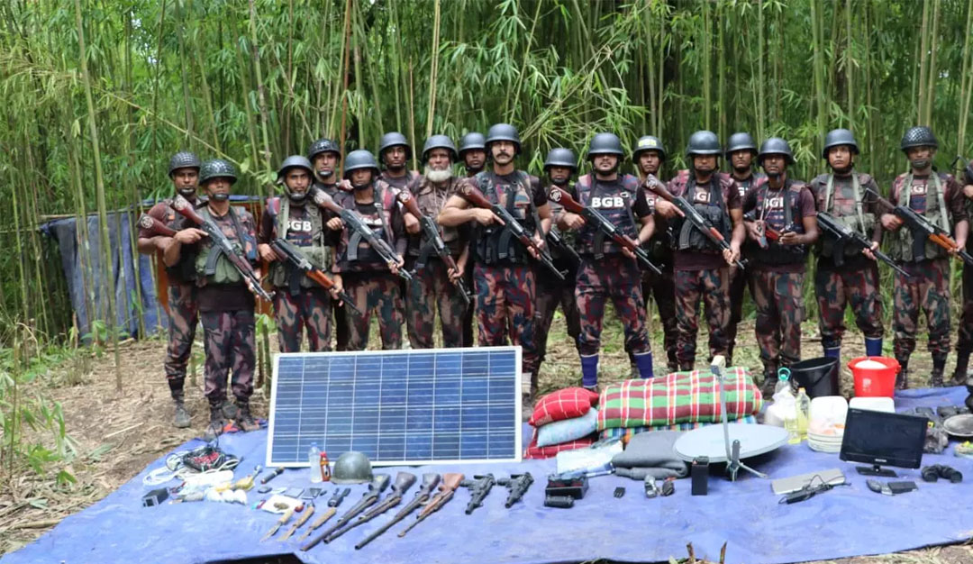 BGB busts insurgent den, recovers huge arms, and ammos in Bandarban